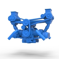 Flat 4 engine with double supercharger 1:25 - Thumbnail 2