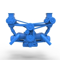 Flat 4 engine with double supercharger 1:25 - Thumbnail 3