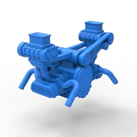 Flat 4 engine with double supercharger 1:25 - Thumbnail 9