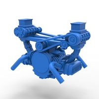 Flat 4 engine with double supercharger 1:25 - Thumbnail 12