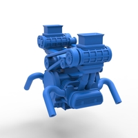 Flat 4 engine with double supercharger 1:25 - Thumbnail 13