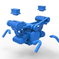Flat 4 engine with double supercharger 1:25 - Thumbnail 18