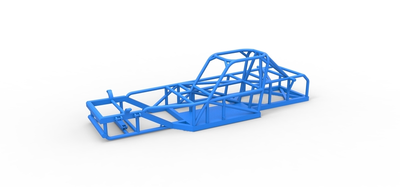 Frame of Small Block Supermodified race car 1:25