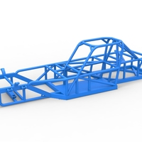 Small Frame of Small Block Supermodified race car 1:25 3D Printing 538822