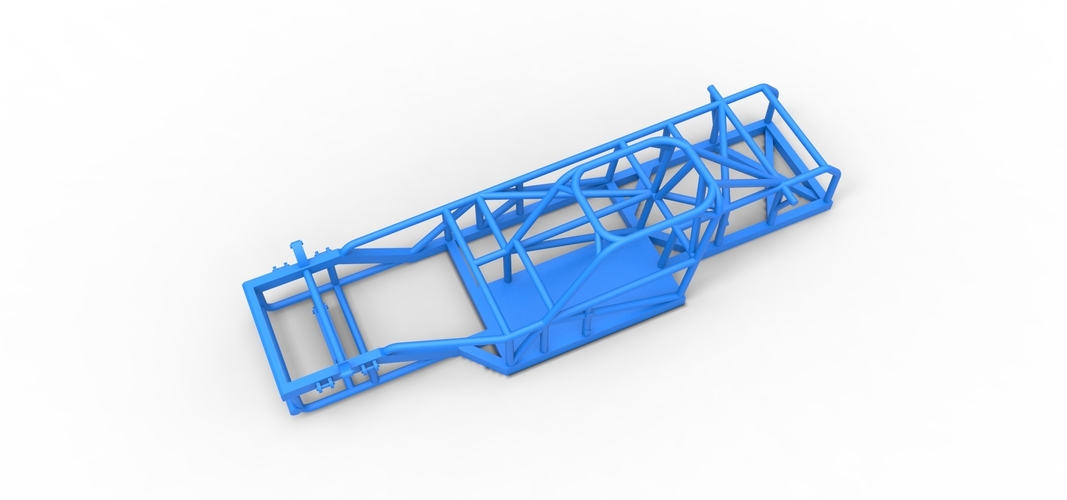Frame of Small Block Supermodified race car 1:25 3D Print 538823