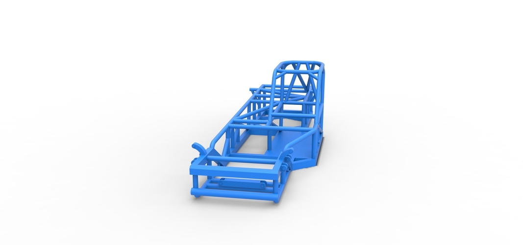 Frame of Small Block Supermodified race car 1:25 3D Print 538825