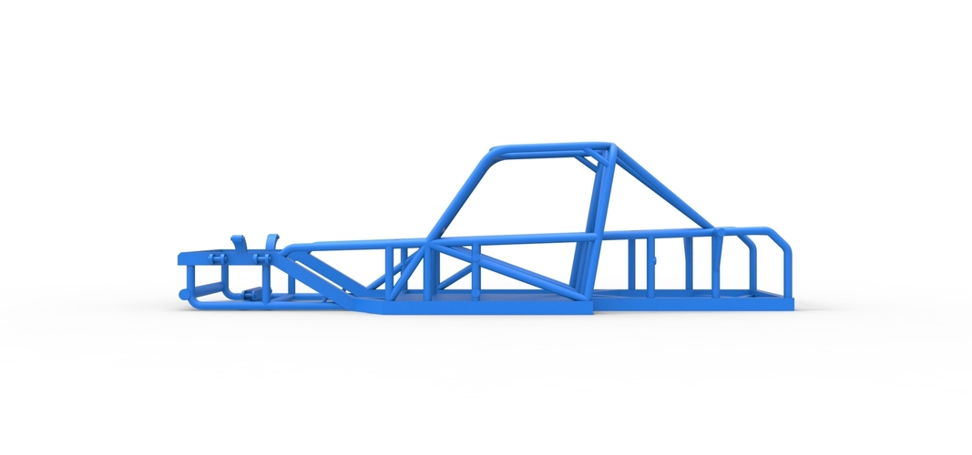 Frame of Small Block Supermodified race car 1:25 3D Print 538827