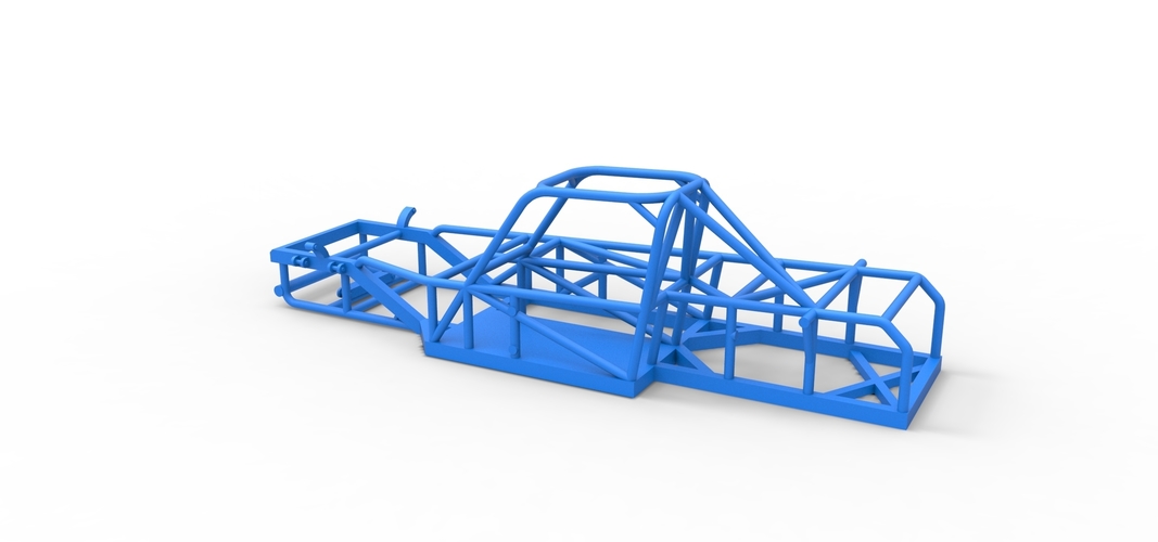 Frame of Small Block Supermodified race car 1:25 3D Print 538830