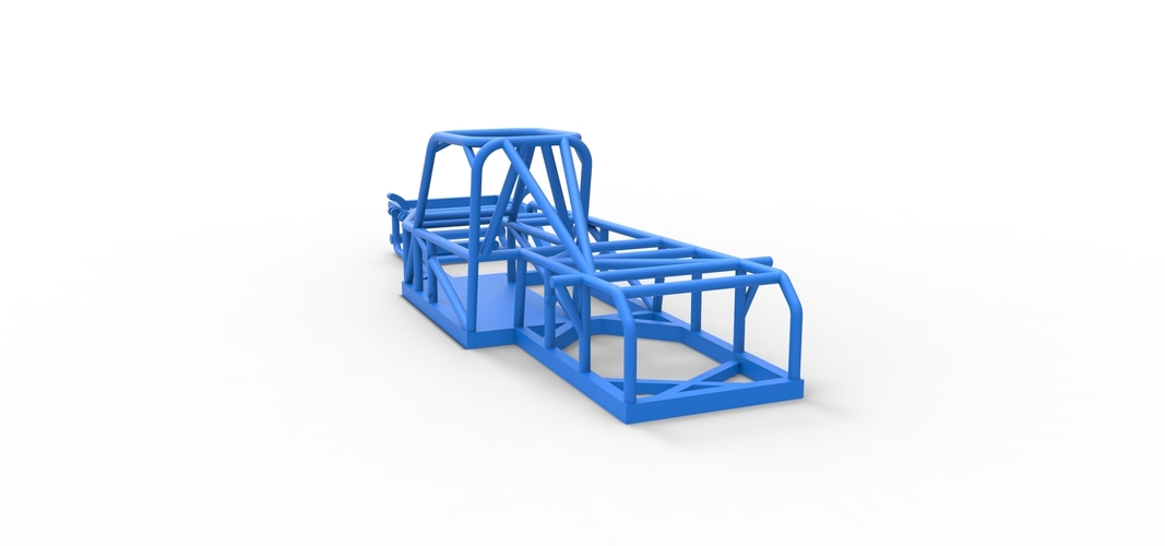 Frame of Small Block Supermodified race car 1:25 3D Print 538831