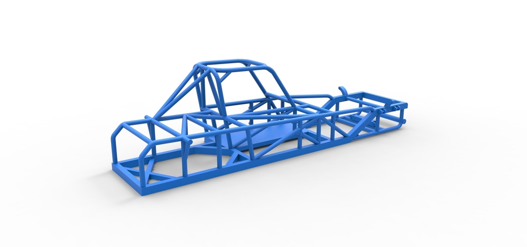 Frame of Small Block Supermodified race car 1:25 3D Print 538833