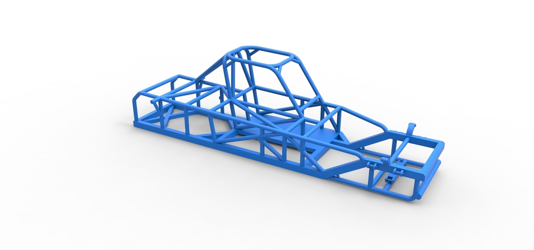 Frame of Small Block Supermodified race car 1:25 3D Print 538835