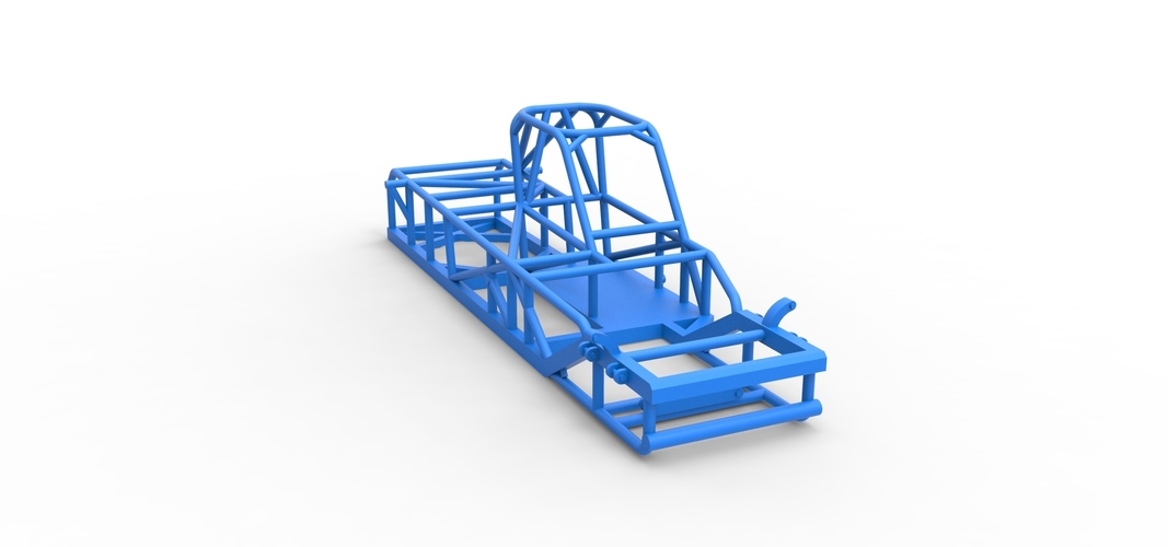 Frame of Small Block Supermodified race car 1:25 3D Print 538836