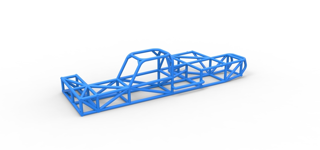Frame of Supermodified rear engine race car 1:25 3D Print 538837