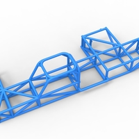 Frame of Supermodified rear engine race car 1:25 - Thumbnail 2
