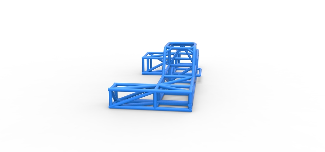 Frame of Supermodified rear engine race car 1:25 3D Print 538840
