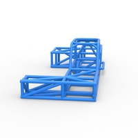 Frame of Supermodified rear engine race car 1:25 - Thumbnail 4