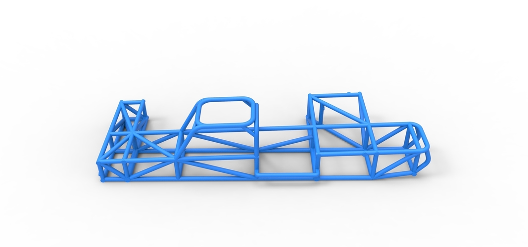 Frame of Supermodified rear engine race car 1:25 3D Print 538843