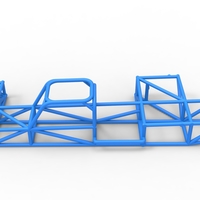 Frame of Supermodified rear engine race car 1:25 - Thumbnail 7