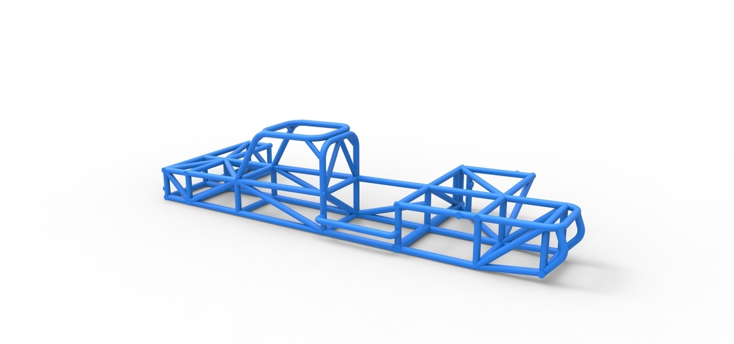 Frame of Supermodified rear engine race car 1:25 3D Print 538845