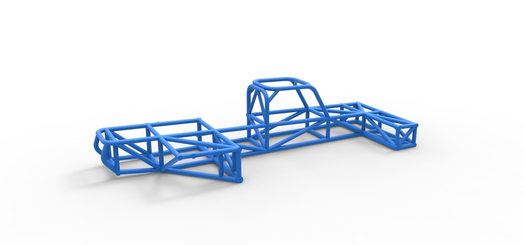 Frame of Supermodified rear engine race car 1:25 3D Print 538849