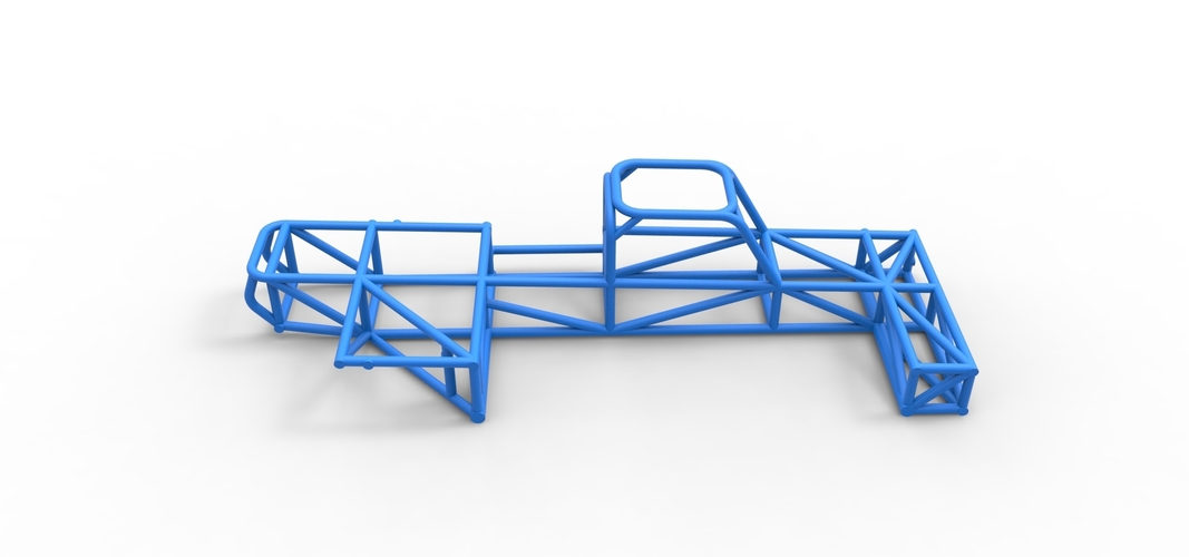 Frame of Supermodified rear engine race car 1:25 3D Print 538851