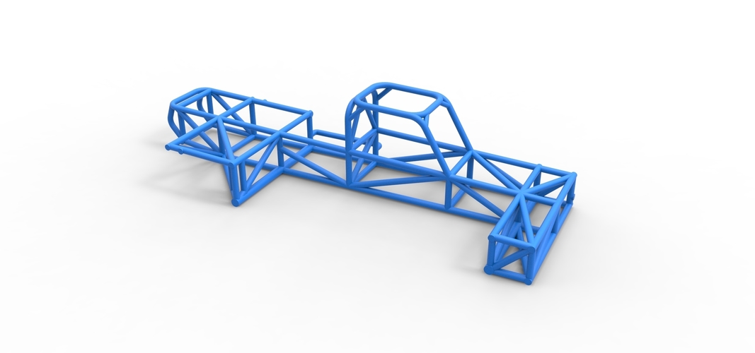 Frame of Supermodified rear engine race car 1:25 3D Print 538852