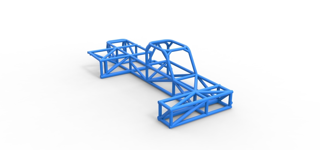 Frame of Supermodified rear engine race car 1:25 3D Print 538853