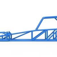 Frame of Supermodified front engine race car V1 Scale 1:25 - Thumbnail 6