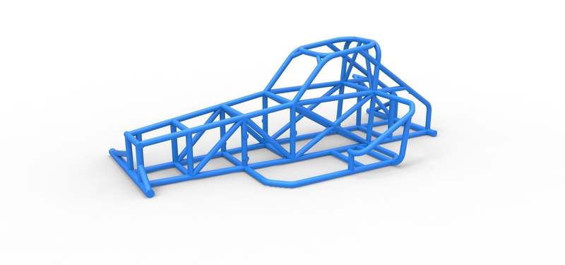 Frame of Supermodified front engine race car V2 1:25
