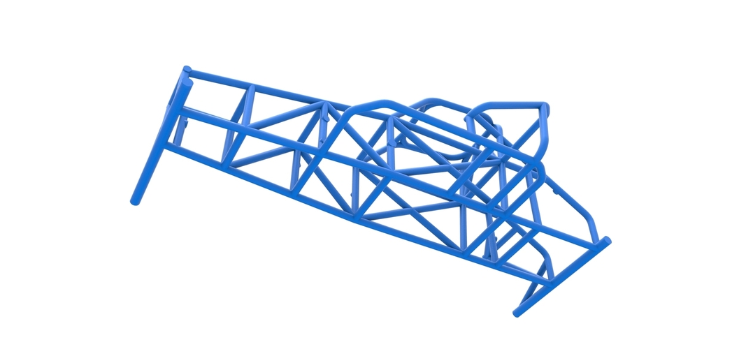 Frame of Supermodified front engine race car V2 1:25 3D Print 538885