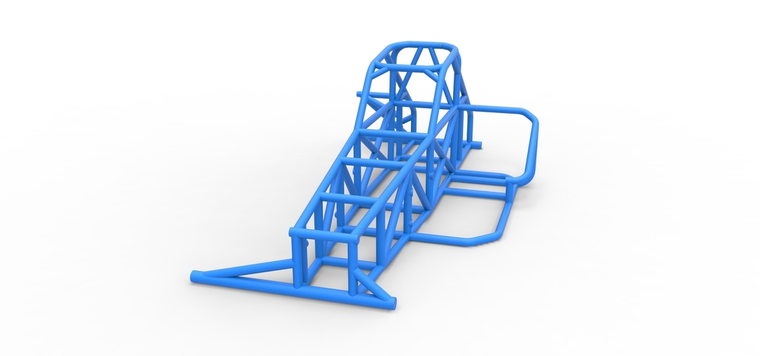 Frame of Supermodified front engine race car V2 1:25 3D Print 538886