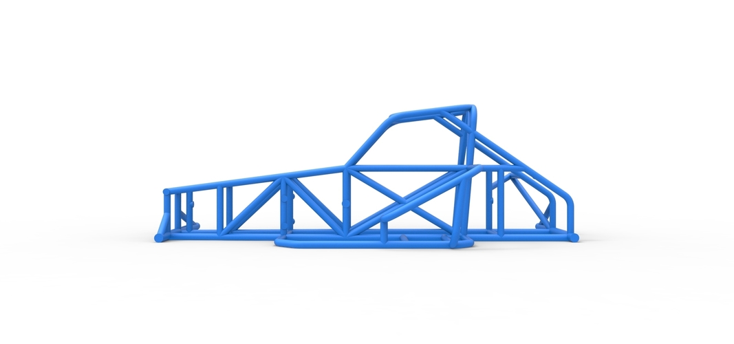 Frame of Supermodified front engine race car V2 1:25 3D Print 538888