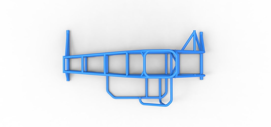 Frame of Supermodified front engine race car V2 1:25 3D Print 538890