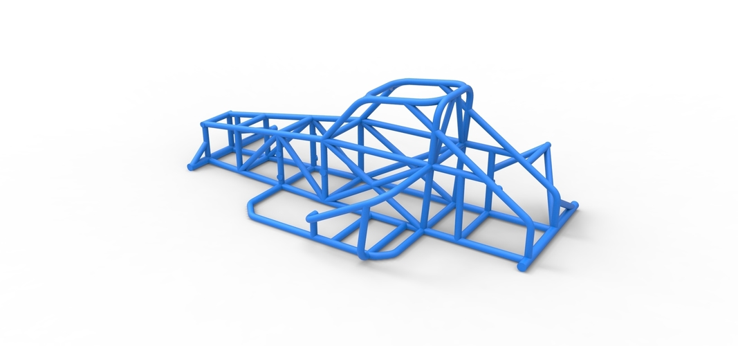 Frame of Supermodified front engine race car V2 1:25 3D Print 538891