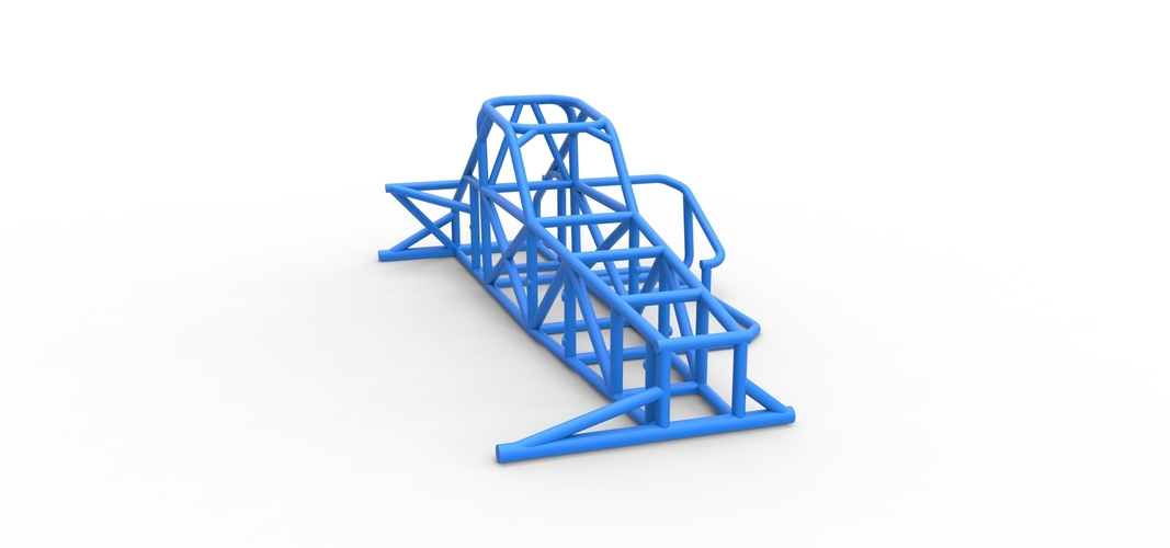 Frame of Supermodified front engine race car V2 1:25 3D Print 538898