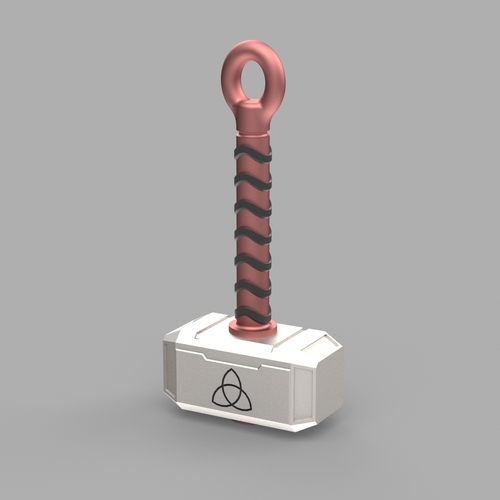 Hammer of Thor (Mjolnir) Key Chain 3D Print 538904