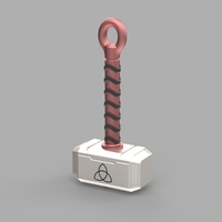 Small Hammer of Thor (Mjolnir) Key Chain 3D Printing 538904