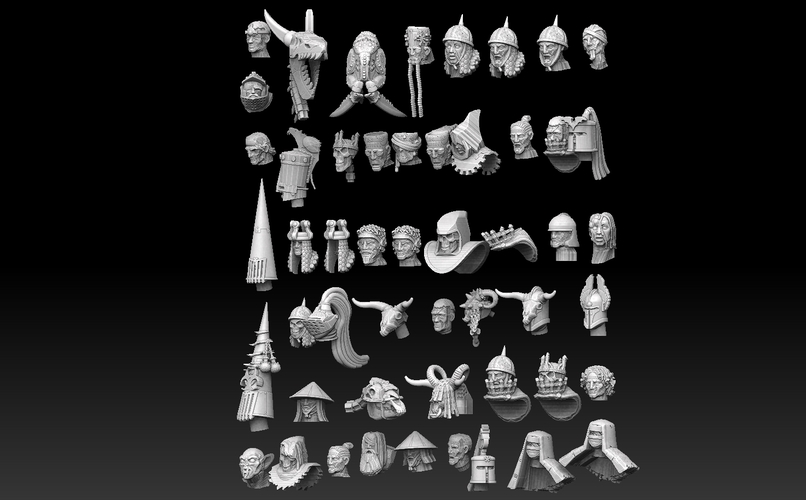 Heads Megapack 2023 Edition 3D Print 538914