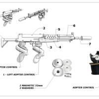 Small Quest 1 and 2 Rifle Mod for Oculus Magnetic Stock  3D Printing 539068