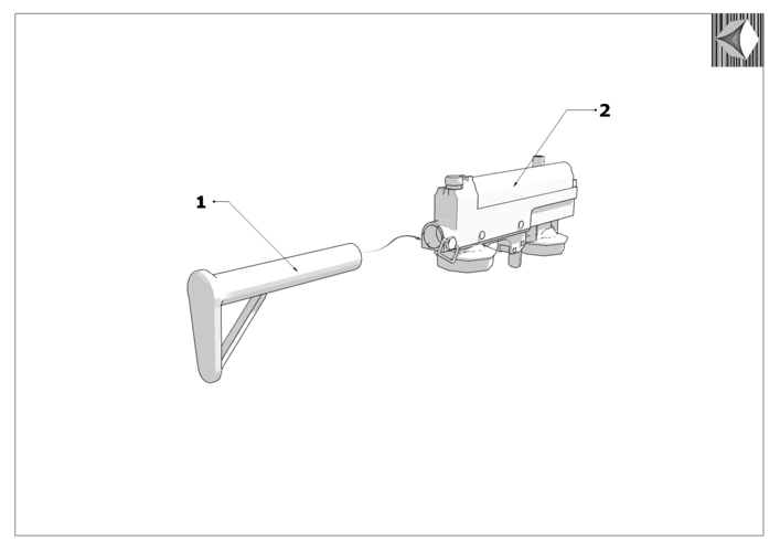 Quest 1 and 2 Rifle Mod for Oculus Magnetic Stock  3D Print 539070