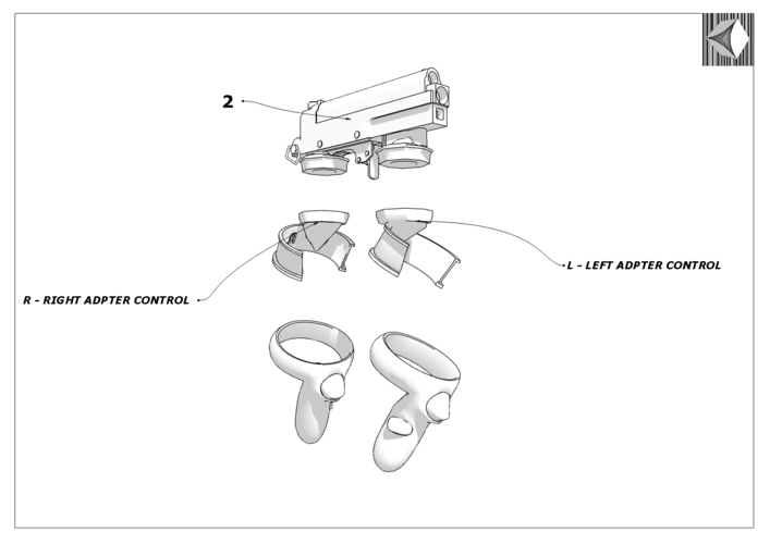 Quest 1 and 2 Rifle Mod for Oculus Magnetic Stock  3D Print 539071