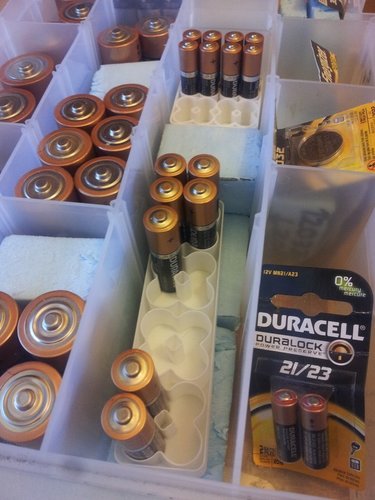 AA battery organizer
