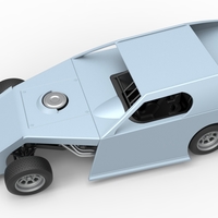 Dirt Modified stock car Scale 1:25 - Thumbnail 4