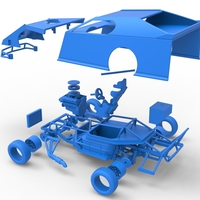 Dirt Modified stock car Scale 1:25 - Thumbnail 25