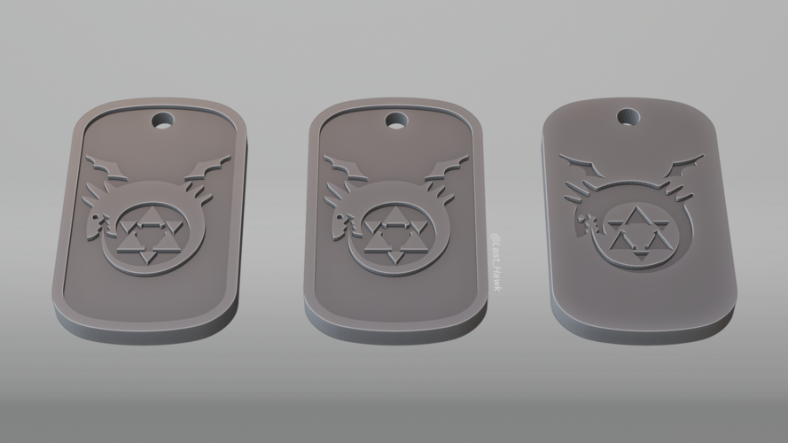 Ouroboros Dogtag Fullmetal Alchemist 3D Print 539200