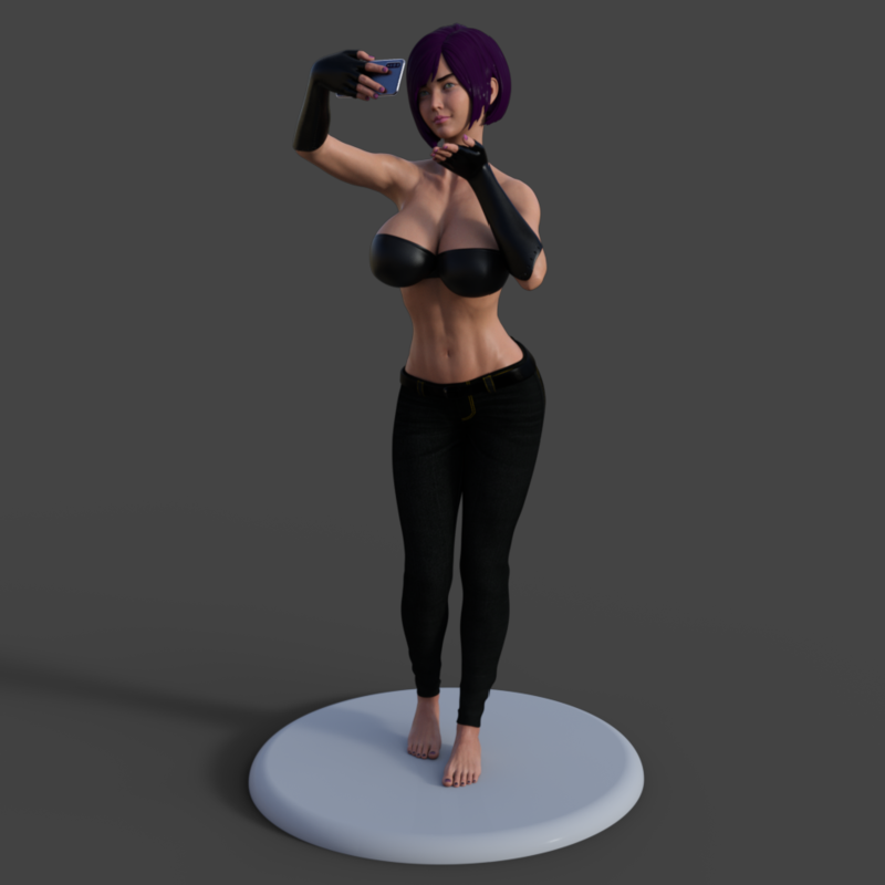 Julia takes a selfie for her boyfriend - STL 3D Printer 