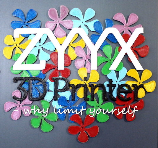 ZYYX Flower Sign - Multi Material Print 3D Print 53939