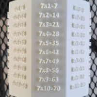 A decagonal pencil box with a MULTIPLICATION TABLE - Thumbnail 1