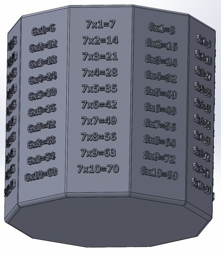 A decagonal pencil box with a MULTIPLICATION TABLE 3D Print 539538