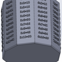 A decagonal pencil box with a MULTIPLICATION TABLE - Thumbnail 6